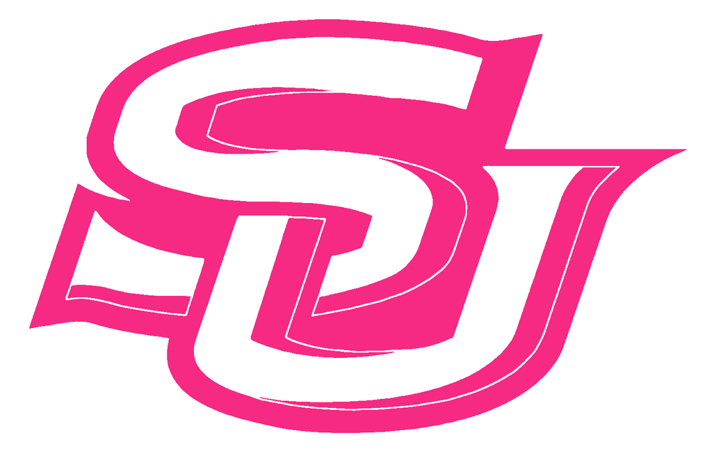 Southern Jaguars HOT PINK Team Logo Premium DieCut Vinyl Decal PICK SIZE