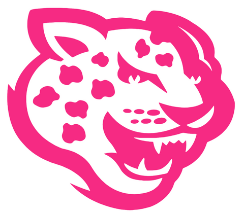Southern Jaguars HOT PINK Mascot Logo Premium DieCut Vinyl Decal PICK SIZE