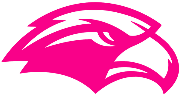Southern Miss Golden Eagles Hot Pink Team Logo Premium DieCut Vinyl Decal PICK SIZE