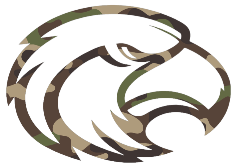 Southern Miss Golden Eagles Woodland Camo Camouflage Retro Throwback Logo Premium DieCut Vinyl Decal PICK SIZE