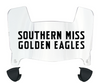 Southern Miss Golden Eagles Mini Football Helmet Visor Shield w/ Clips - PICK VISOR & LOGO COLOR