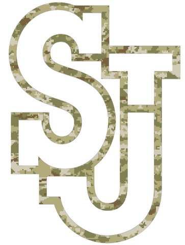 St Johns Red Storm Team Logo Salute to Service Camouflage Camo Vinyl Decal PICK SIZE