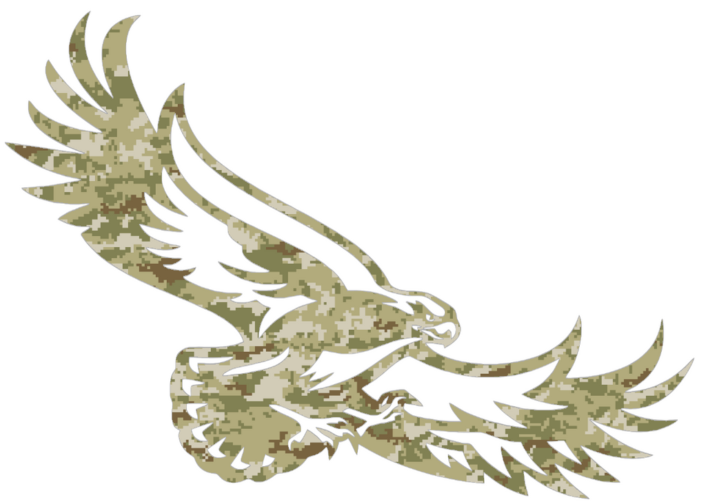 St Joseph Hawks Team Logo Salute to Service Camouflage Camo Vinyl Decal PICK SIZE