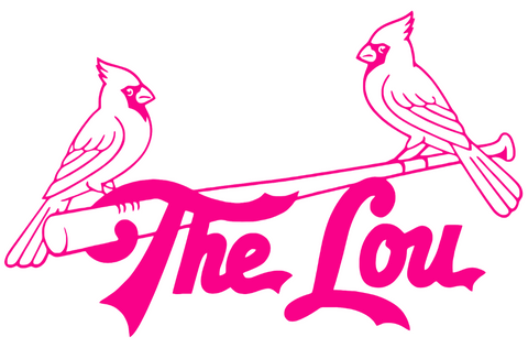 St Louis Cardinals Hot Pink City Connect The Lou Logo Premium DieCut Vinyl Decal PICK SIZE