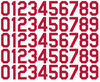 St Louis Cardinals Baseball Helmet Jersey Style Vinyl Number Decal Sheet Set of 50 #0-9 - Pick Color & Size
