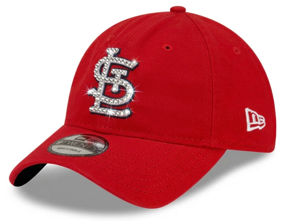St Louis Cardinals Swarovski Crystal Bling Womens Red New Era Adjustable Hat