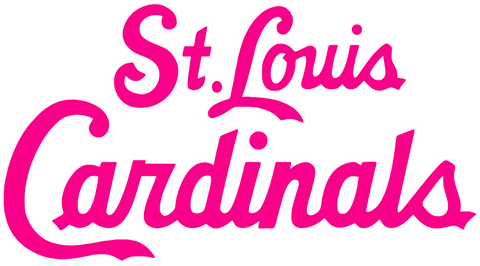 St Louis Cardinals Hot Pink Team Name Logo Premium DieCut Vinyl Decal PICK SIZE