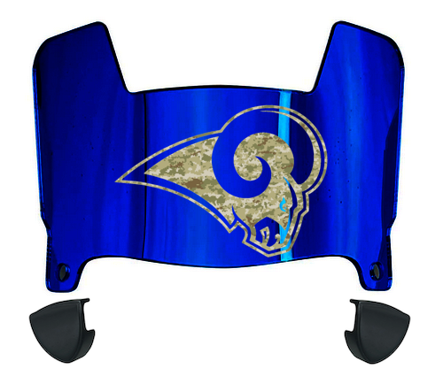 St Louis Rams Limited Edition Mini Football Helmet Visor Shield w/ Clips - PICK VISOR & LOGO COLOR