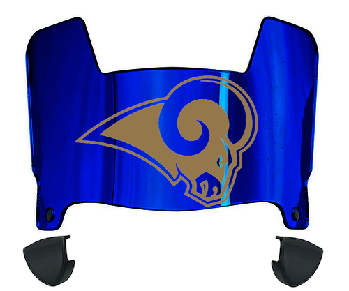 St Louis Rams Mini Football Helmet Visor Shield w/ Clips - PICK VISOR & LOGO COLOR