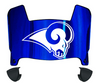 St Louis Rams Mini Football Helmet Visor Shield w/ Clips - PICK VISOR & LOGO COLOR