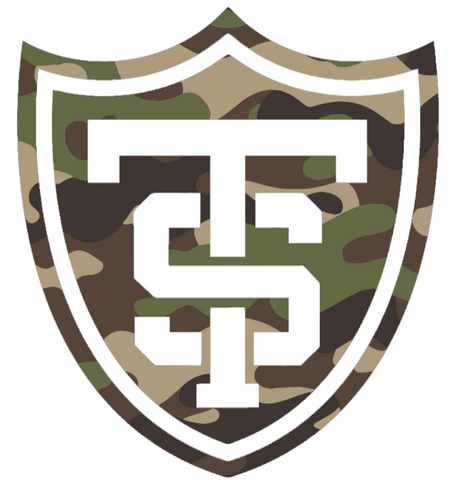 St Thomas Tommies Woodland Camo Camouflage Team Logo Premium DieCut Vinyl Decal PICK SIZE