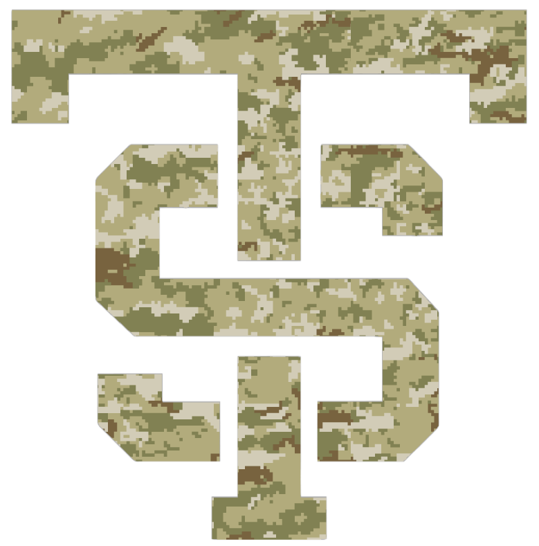 St Thomas Tommies ST Logo Salute to Service Camouflage Camo Vinyl Decal PICK SIZE