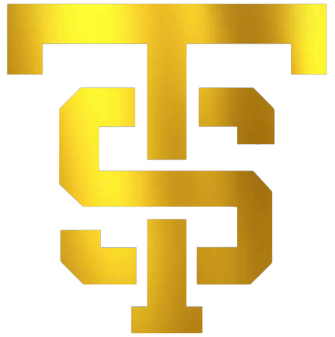 St Thomas Tommies GOLD CHROME MIRROR ST Logo Premium DieCut Vinyl Decal PICK SIZE