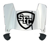 St Francis Terriers Mini Football Helmet Visor Shield w/ Clips - PICK VISOR & LOGO COLOR