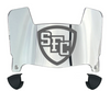 St Francis Terriers Mini Football Helmet Visor Shield w/ Clips - PICK VISOR & LOGO COLOR