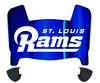 St Louis Rams Mini Football Helmet Visor Shield w/ Clips - PICK VISOR & LOGO COLOR