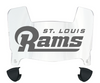 St Louis Rams Mini Football Helmet Visor Shield w/ Clips - PICK VISOR & LOGO COLOR