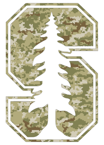 Stanford Cardinal Team Logo Salute to Service Camouflage Camo Vinyl Decal PICK SIZE
