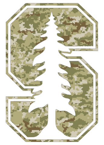Stanford Cardinal Team Logo Salute to Service Camouflage Camo Vinyl Decal PICK SIZE