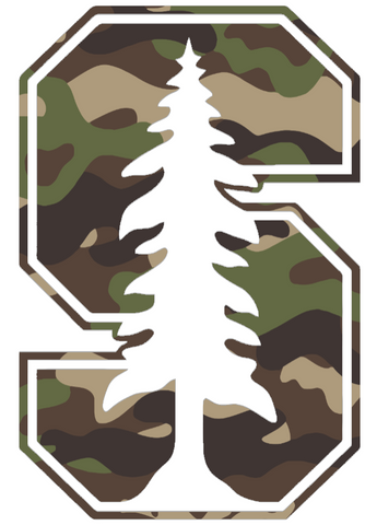 Stanford Cardinal Woodland Camo Camouflage Team Logo Premium DieCut Vinyl Decal PICK SIZE