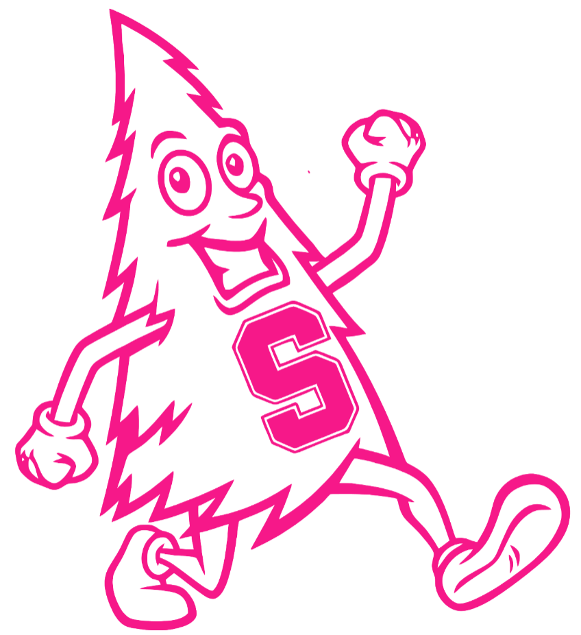 Stanford Cardinal Hot Pink Tree Mascot Logo Premium DieCut Vinyl Decal PICK SIZE