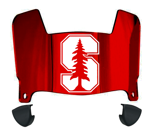 Stanford Cardinal Mini Football Helmet Visor Shield w/ Clips - PICK VISOR & LOGO COLOR