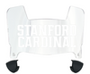 Stanford Cardinal Mini Football Helmet Visor Shield w/ Clips - PICK VISOR & LOGO COLOR