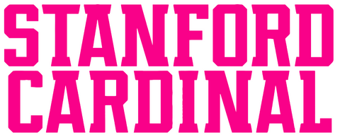 Stanford Cardinal Hot Pink Team Name Logo Premium DieCut Vinyl Decal PICK SIZE
