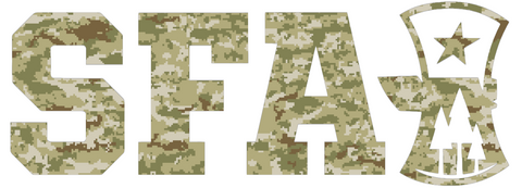 Stephen F Austin Alternate Logo Salute to Service Camouflage Camo Vinyl Decal PICK SIZE