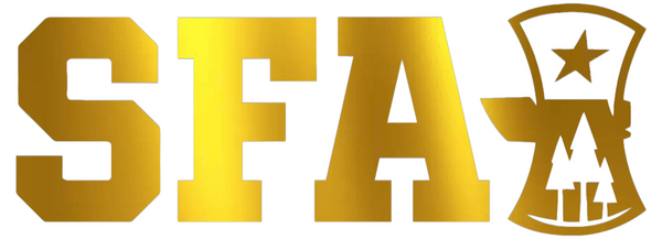 Stephen F Austin GOLD CHROME MIRROR Alternate Logo Premium DieCut Vinyl Decal PICK SIZE