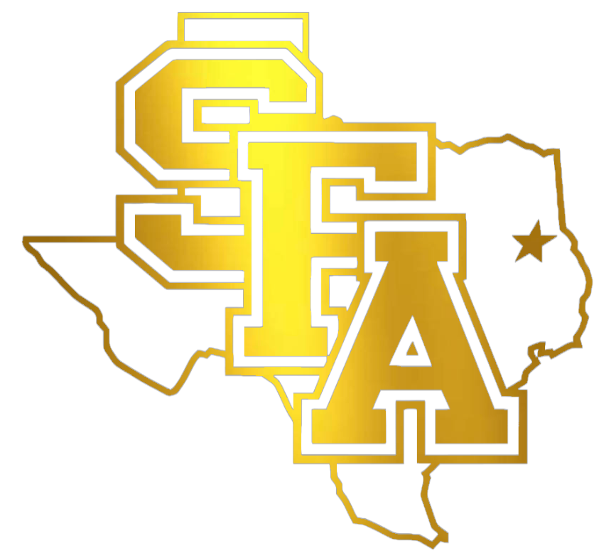 Stephen F Austin GOLD CHROME MIRROR Team Logo Premium DieCut Vinyl Decal PICK SIZE