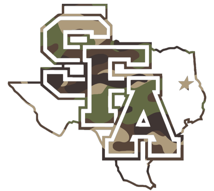 Stephen F Austin Woodland Camo Camouflage Team Logo Premium DieCut Vinyl Decal PICK SIZE