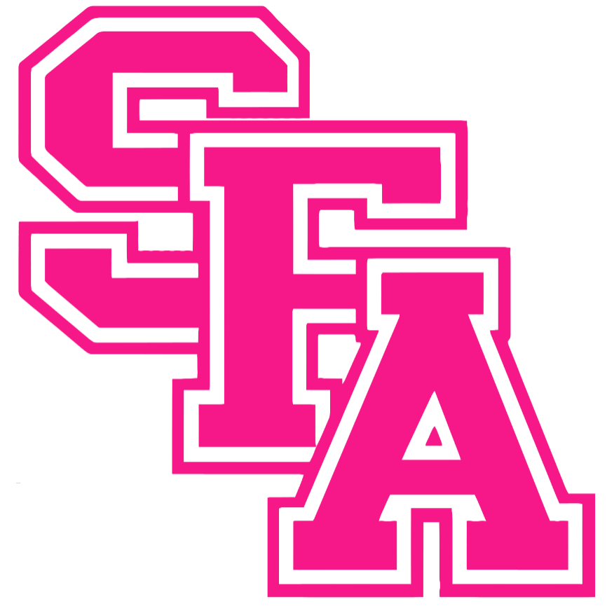Stephen F Austin Hot Pink SFA Logo Premium DieCut Vinyl Decal PICK SIZE