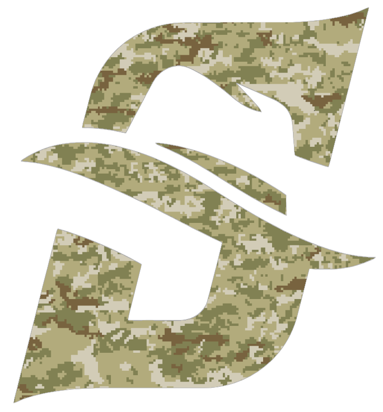Stetson Hatters Team Logo Salute to Service Camouflage Camo Vinyl Decal PICK SIZE