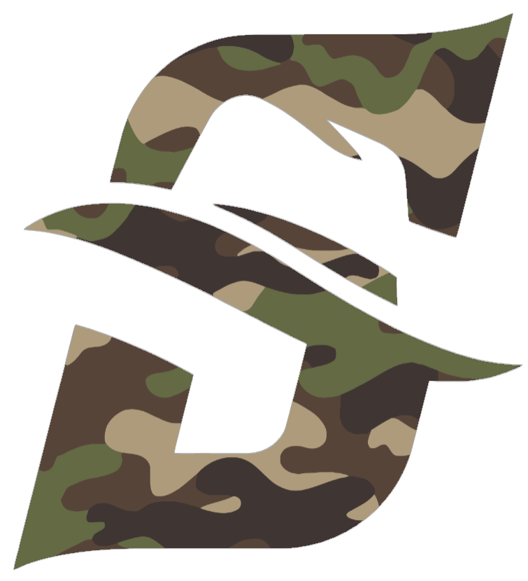 Stetson Hatters Woodland Camo Camouflage Team Logo Premium DieCut Vinyl Decal PICK SIZE