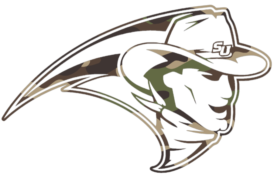 Stetson Hatters Woodland Camo Camouflage Mascot Logo Premium DieCut Vinyl Decal PICK SIZE