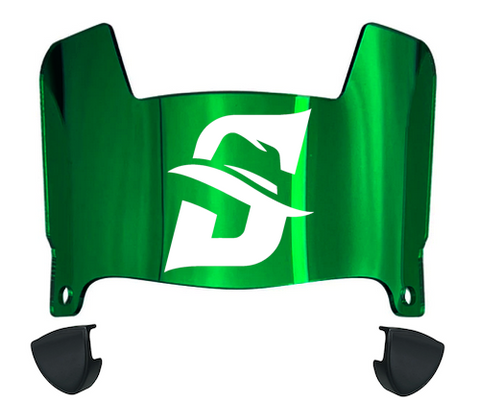 Stetson Hatters Mini Football Helmet Visor Shield w/ Clips - PICK VISOR & LOGO COLOR