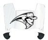 Stetson Hatters Mini Football Helmet Visor Shield w/ Clips - PICK VISOR & LOGO COLOR