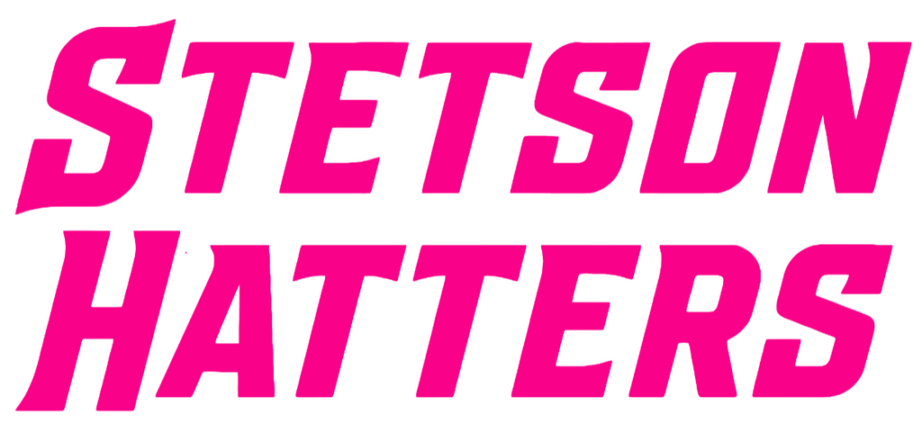 Stetson Hatters Hot Pink Team Name Logo Premium DieCut Vinyl Decal PICK SIZE
