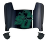 Stetson Hatters Mini Football Helmet Visor Shield w/ Clips - PICK VISOR & LOGO COLOR