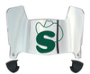 Stetson Hatters Mini Football Helmet Visor Shield w/ Clips - PICK VISOR & LOGO COLOR