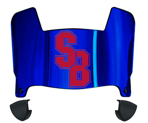 Stonybrook Seawolves Mini Football Helmet Visor Shield w/ Clips - PICK VISOR & LOGO COLOR