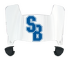 Stonybrook Seawolves Mini Football Helmet Visor Shield w/ Clips - PICK VISOR & LOGO COLOR