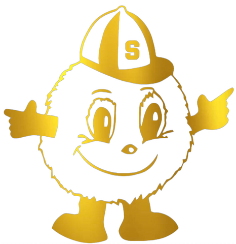 Syracuse Orange GOLD CHROME MIRROR Mascot Logo Premium DieCut Vinyl Decal PICK SIZE