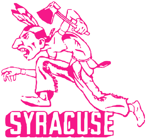 Syracuse Orange Hot Pink Retro Throwback Logo Premium DieCut Vinyl Decal PICK SIZE