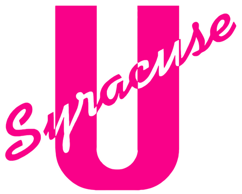 Syracuse Orange Hot Pink Retro Throwback Logo Premium DieCut Vinyl Decal PICK SIZE