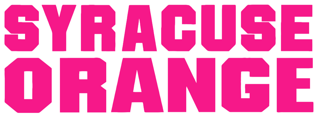 Syracuse Orange Hot Pink Team Name Logo Premium DieCut Vinyl Decal PICK SIZE