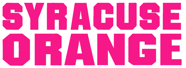 Syracuse Orange Hot Pink Team Name Logo Premium DieCut Vinyl Decal PICK SIZE