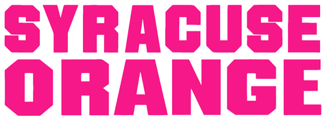 Syracuse Orange Hot Pink Team Name Logo Premium DieCut Vinyl Decal PICK SIZE