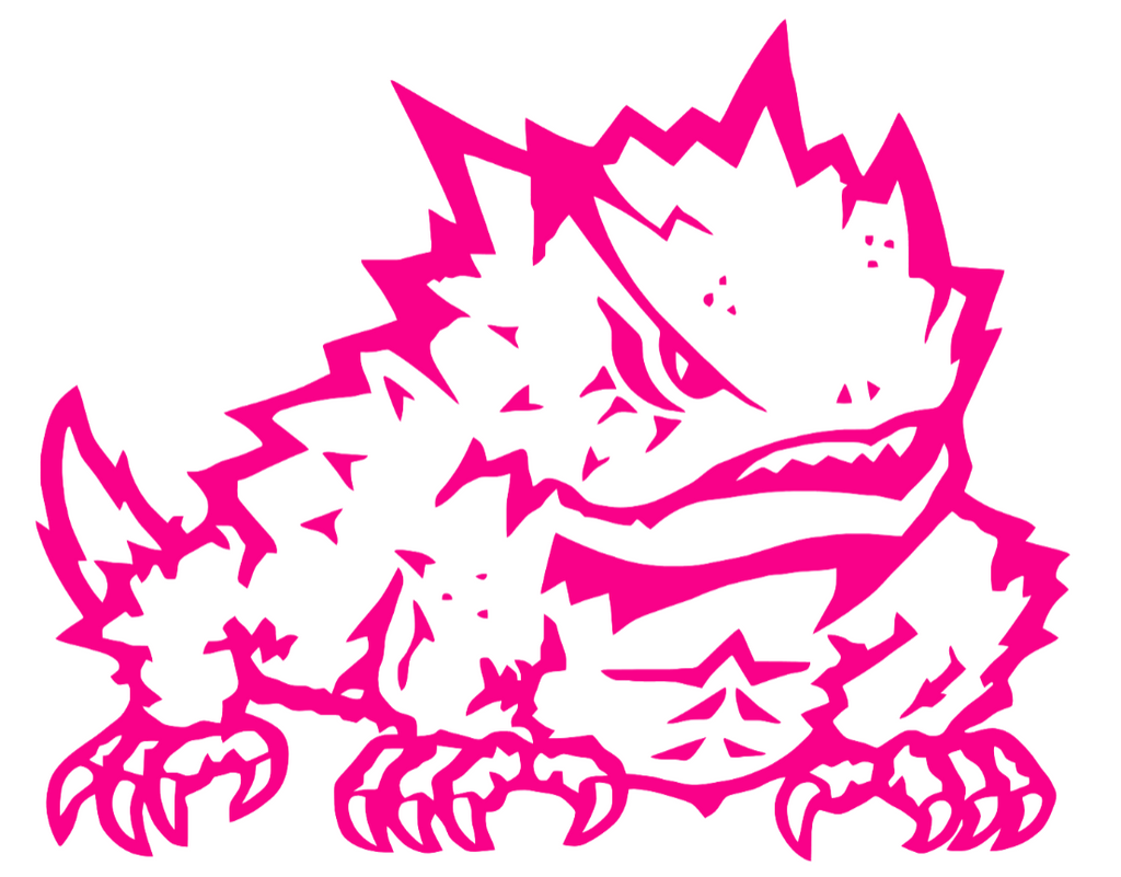 TCU Horned Frogs Hot Pink Alternate Team Logo Premium DieCut Vinyl Decal PICK SIZE